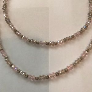 Long Assorted Beads Necklace with Toggle Closure